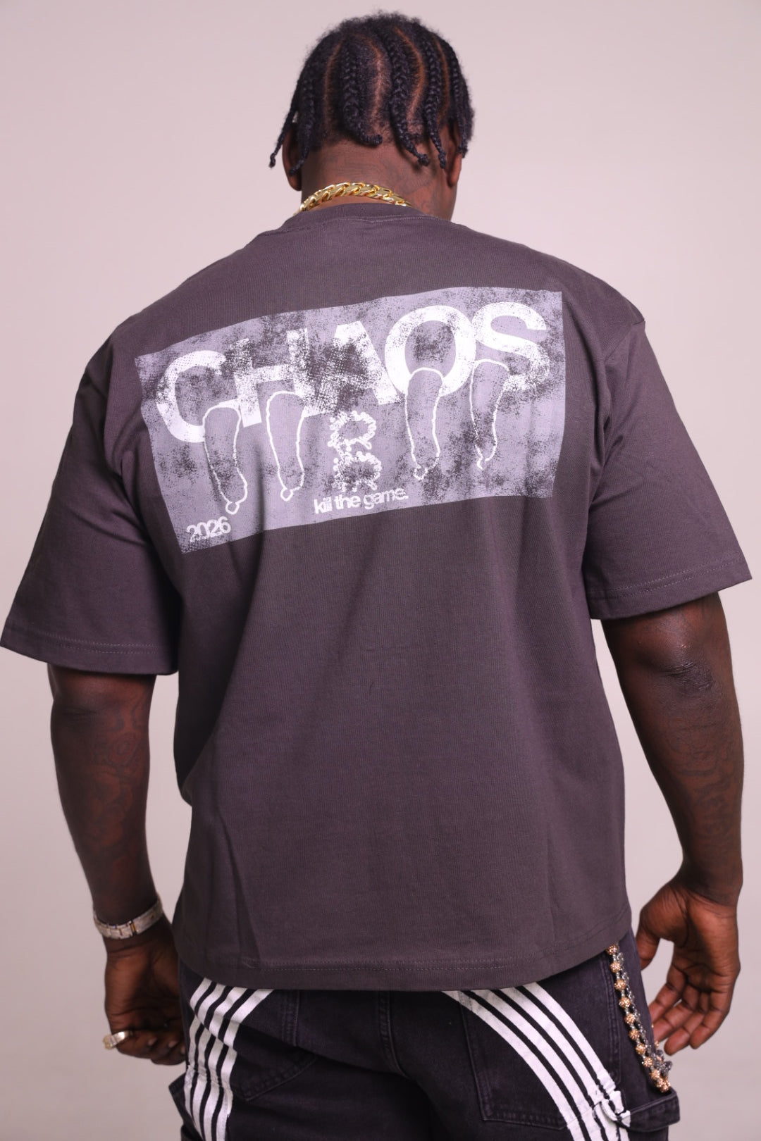 CHAOS Cut-Off Tee (Off Black)