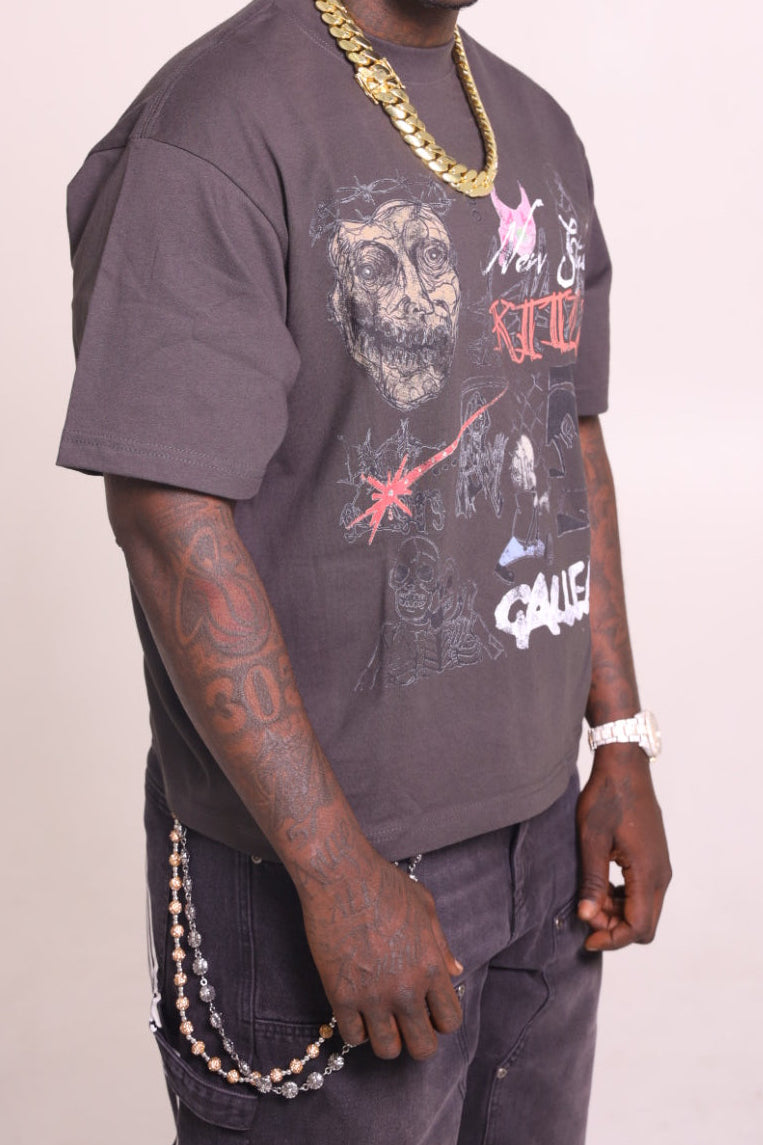 CHAOS Cut-Off Tee (Off Black)