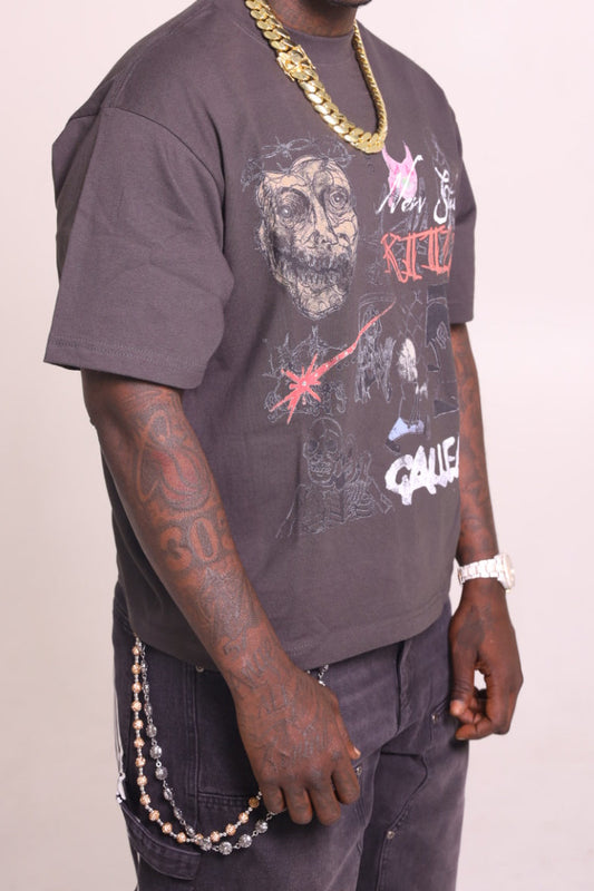 CHAOS Cut-Off Tee (Off Black)